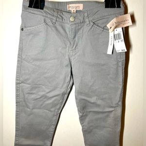 Philosophy grey slim fit pants. BRAND NEW. Size 4P
